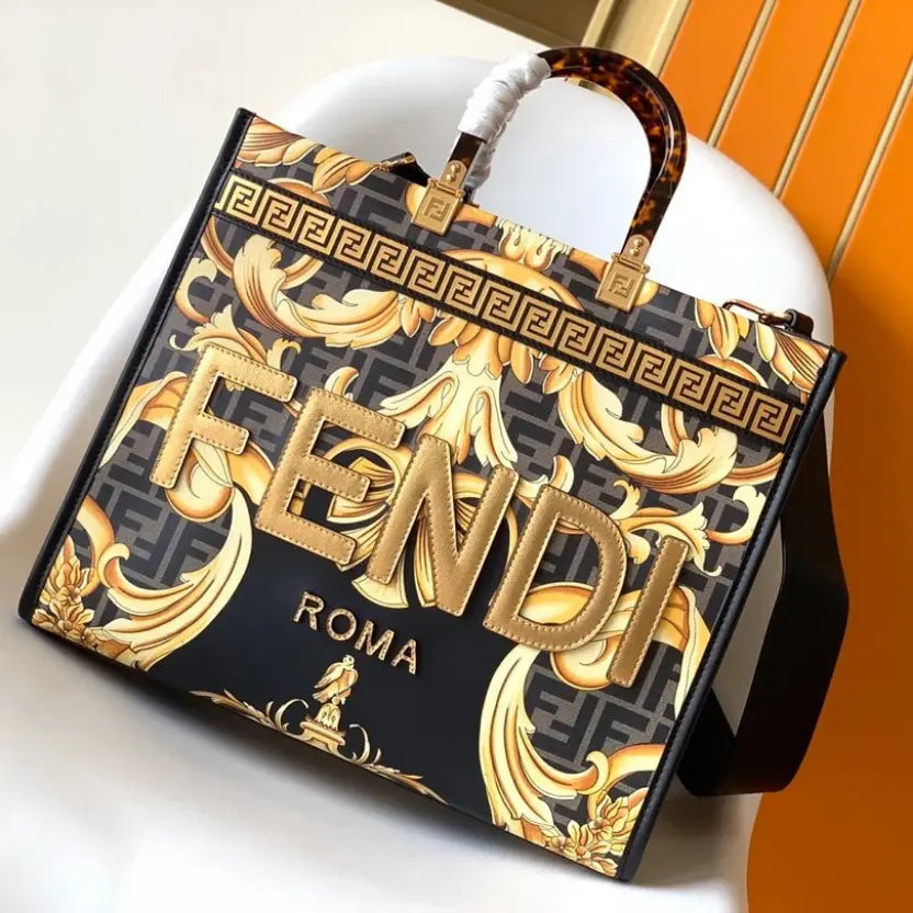 Boutique Quality || Fendi Collaboration Sunshine Shopper Tote Bag