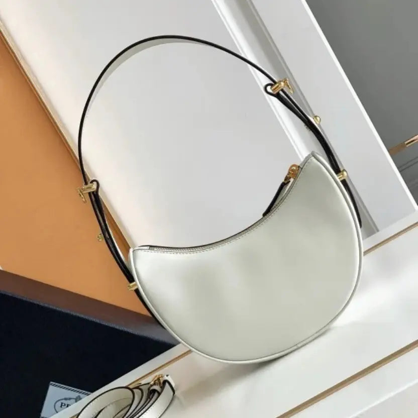 Boutique Quality || Prada White Arque Mini Shoulder Bag