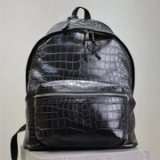 Boutique Quality || YSL Black Crocodile Pattern Backpack