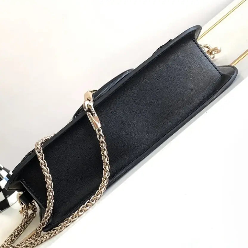 Boutique Level Quality || Valentino Loco Handbag with 3D flower Appliqué and VLogo in Black