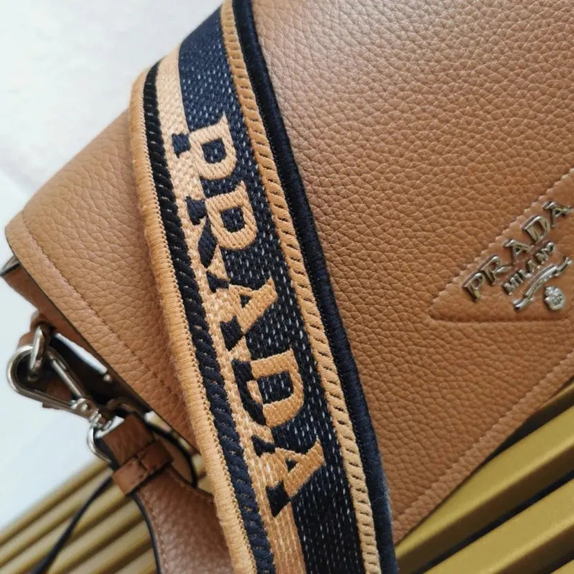 Boutique Quality || Prada Flap Shoulder Bag in Brown