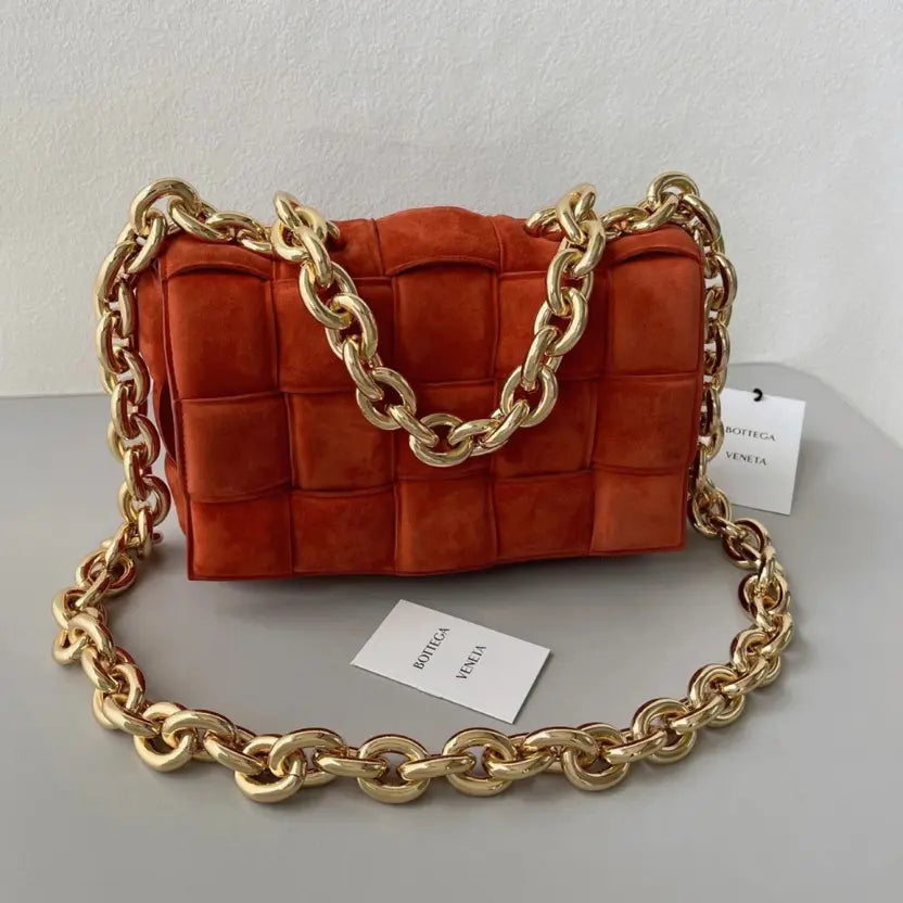 Boutique Quality || Bottega Veneta Faux Chain Cassette Bag In Maple