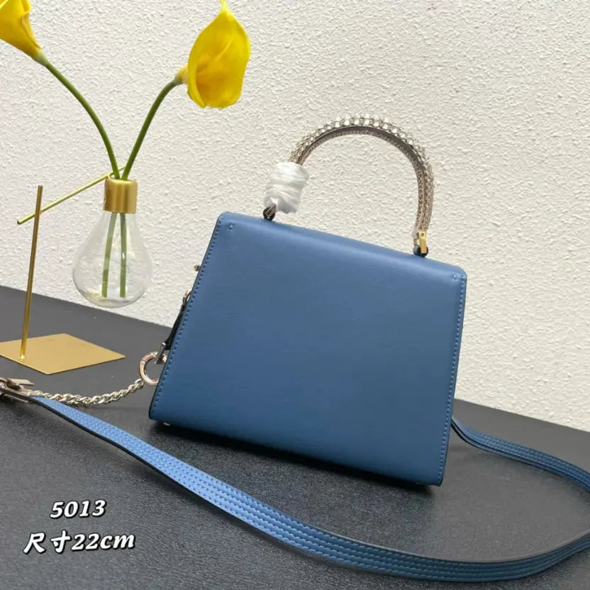 Boutique Level Quality || Valentino Small Crystal-Embellished Handbag in Blue