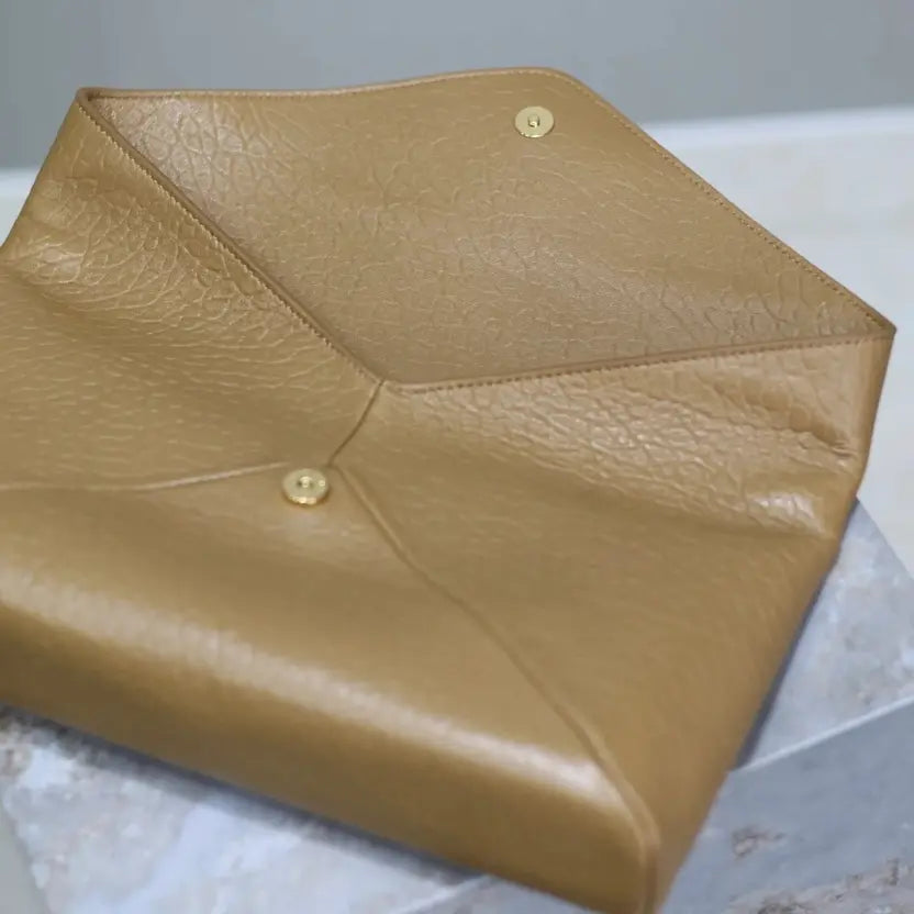 Boutique Quality || YSL Envelope Clutch in Brown