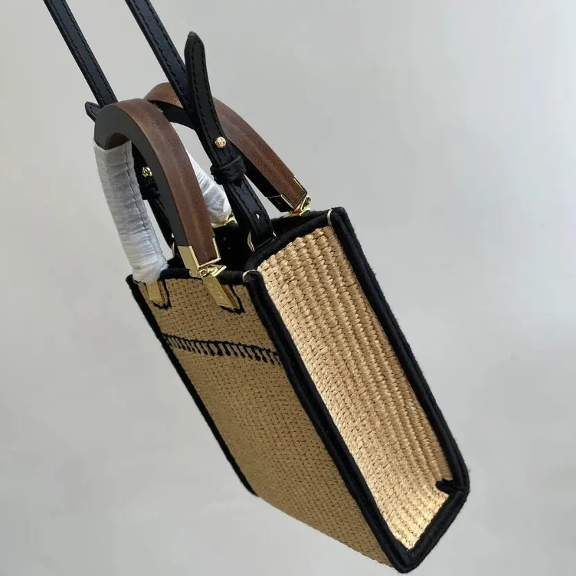 Boutique Quality || Fendi Straw Mini Tote Bag