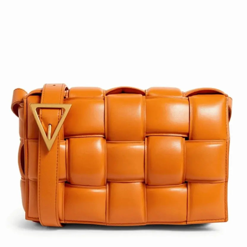 Boutique Quality || Bottega Veneta Faux Padded Cassette Bag In Orange