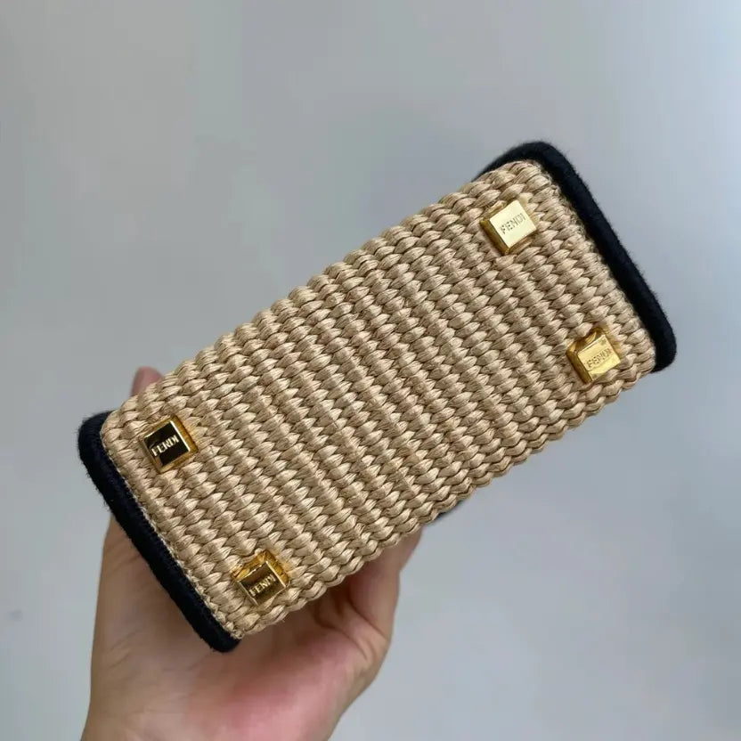 Boutique Quality || Fendi Straw Mini Tote Bag