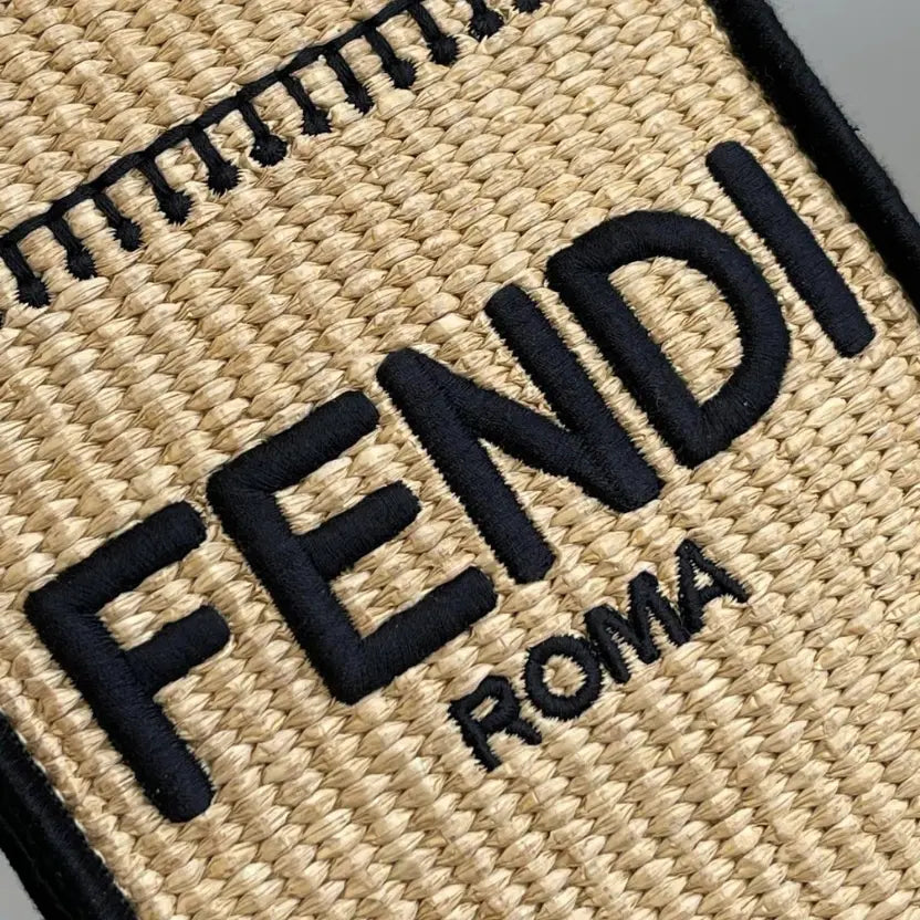 Boutique Quality || Fendi Straw Mini Tote Bag