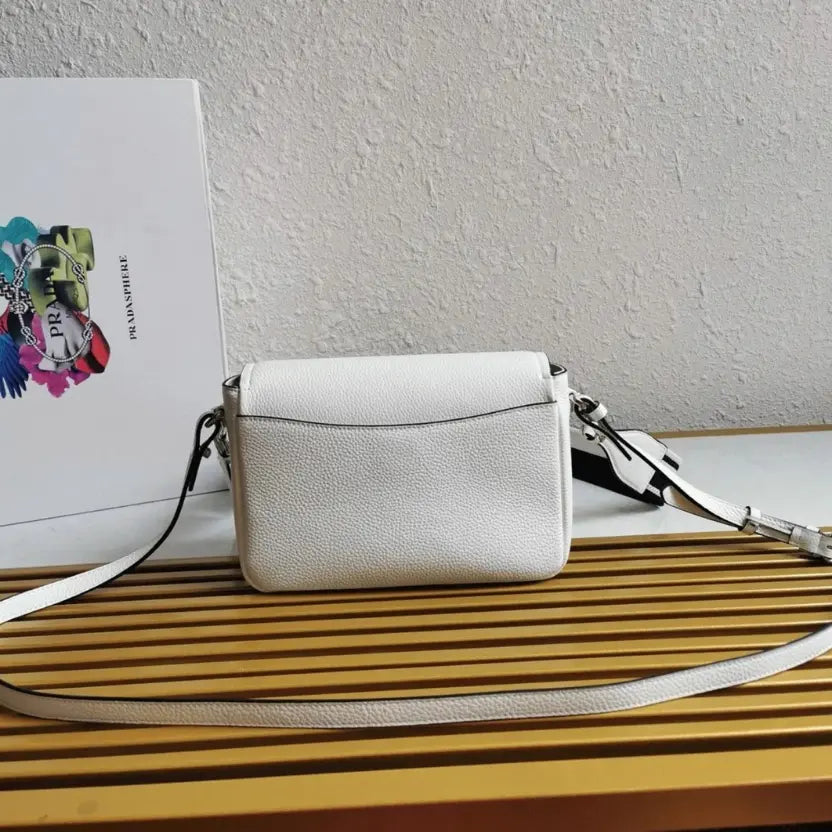 Boutique Quality || Prada Flap Shoulder Bag in White