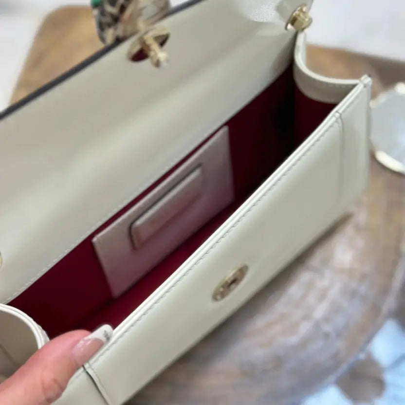 Boutique Level Quality || Bvlgari Serpenti Forever Crossbody Bag In White
