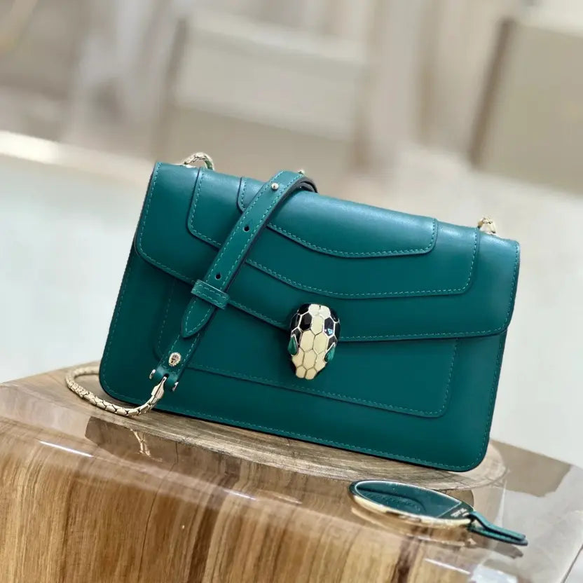 Boutique Level Quality || Bvlgari Serpenti Forever Crossbody Bag In Green