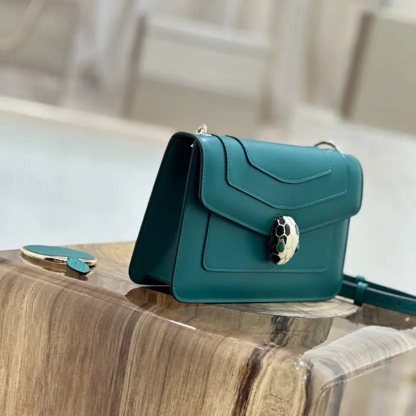 Boutique Level Quality || Bvlgari Serpenti Forever Crossbody Bag In Green