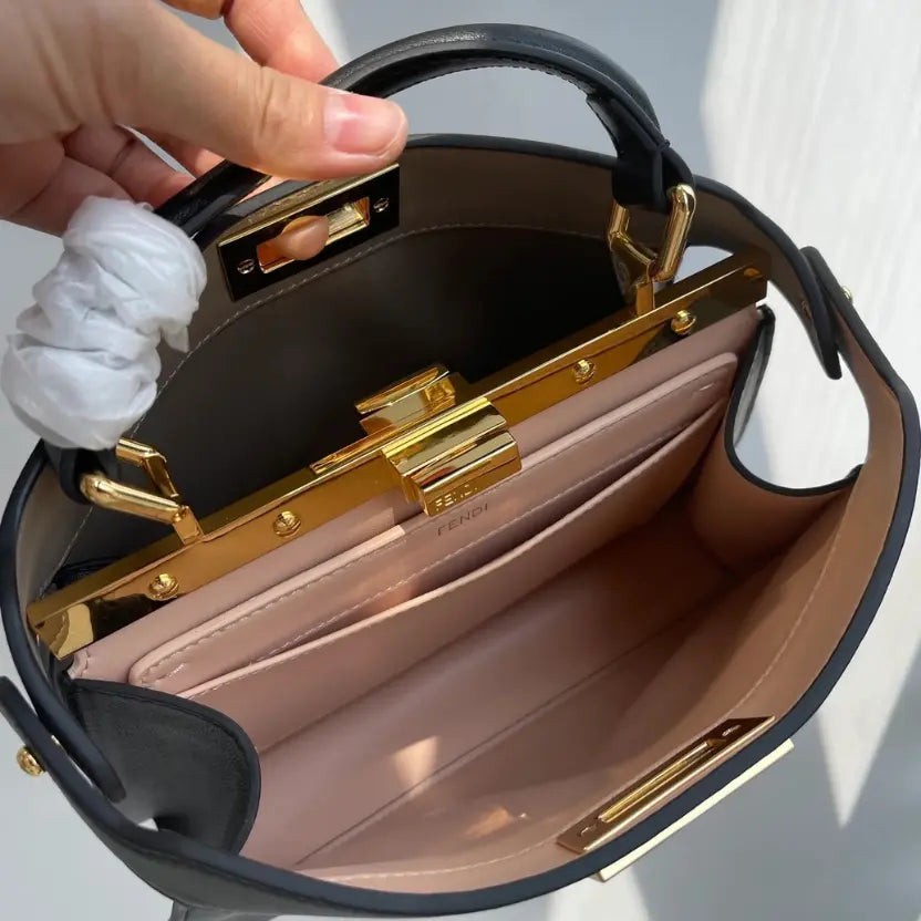 Boutique Quality || Fendi Classic Peekaboo Handbag in Black