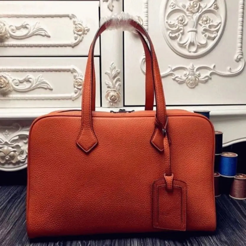 Boutique Quality || Orange Hermes Victoria II 35cm Bag