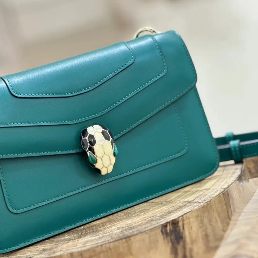 Boutique Level Quality || Bvlgari Serpenti Forever Crossbody Bag In Green