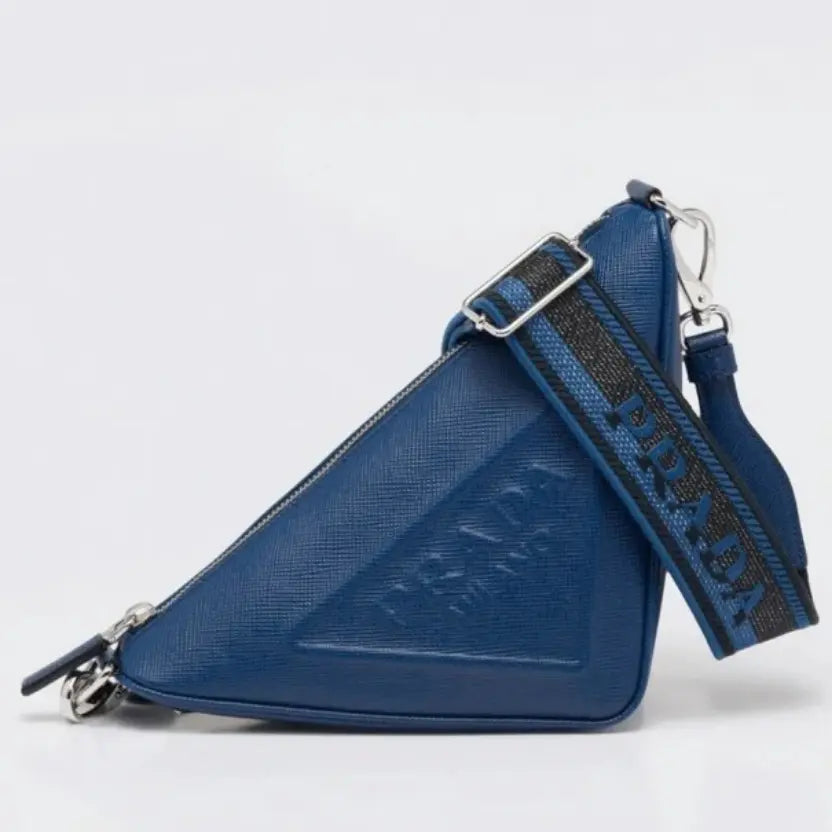 Boutique Quality || Prada Triangle Shoulder Bag in Blue