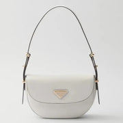 Boutique Quality || Prada Arque Shoulder Bag with Flap in White