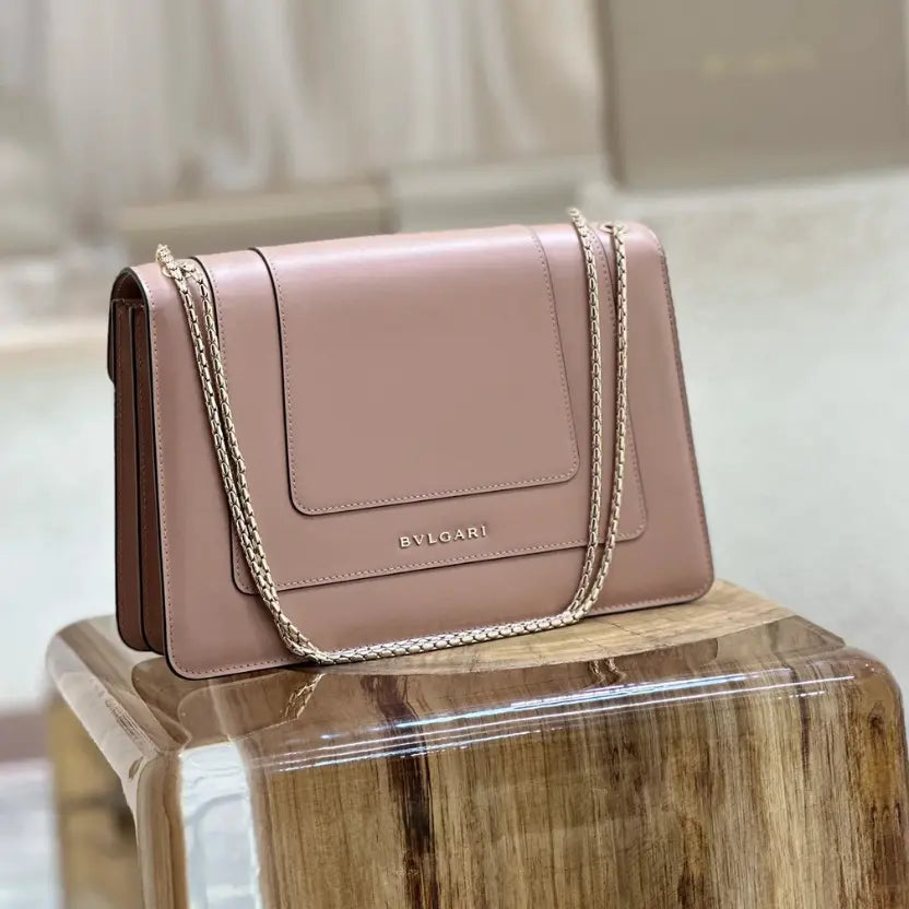 Boutique Level Quality || Bvlgari Serpenti Forever "Double" flap bag in Brown