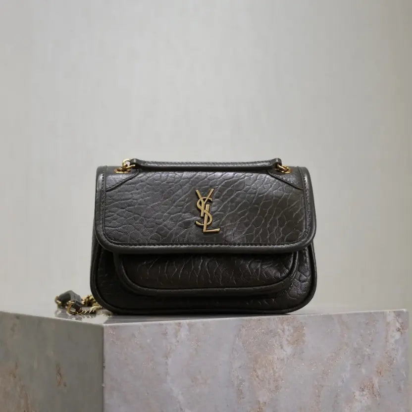 Boutique Quality || YSL Green Elephant Pattern Gold Clasp Bag