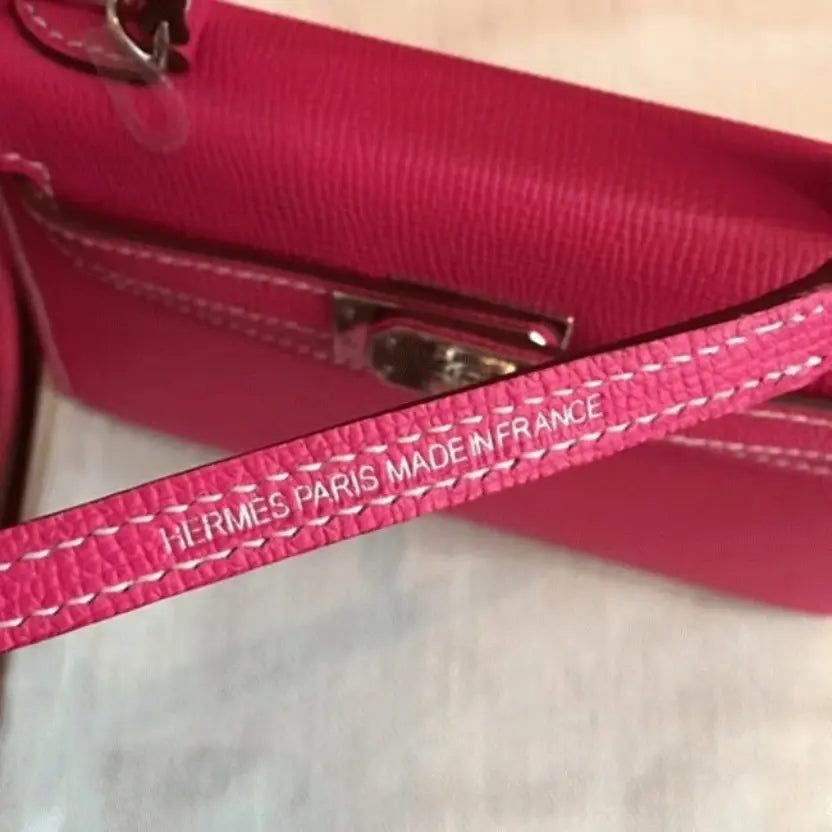 Boutique Quality || Rose Red Epsom Faux Hermes Kelly 20cm Handbag