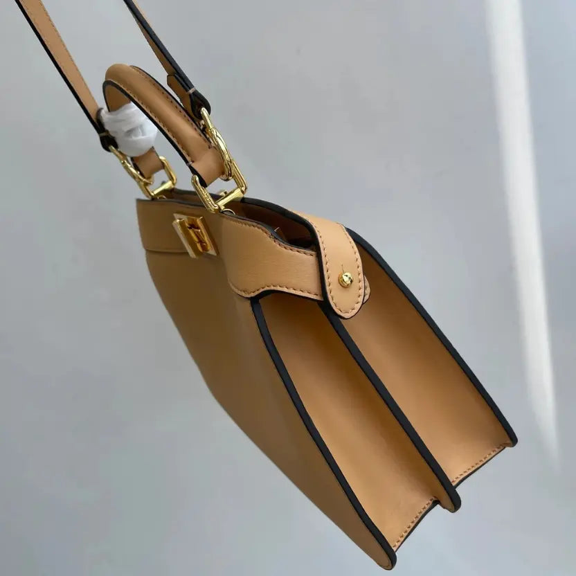 Boutique Quality || Fendi Classic Peekaboo Handbag in Brown