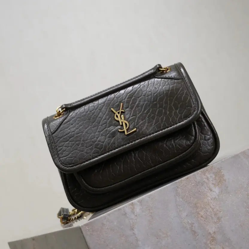 Boutique Quality || YSL Green Elephant Pattern Gold Clasp Bag