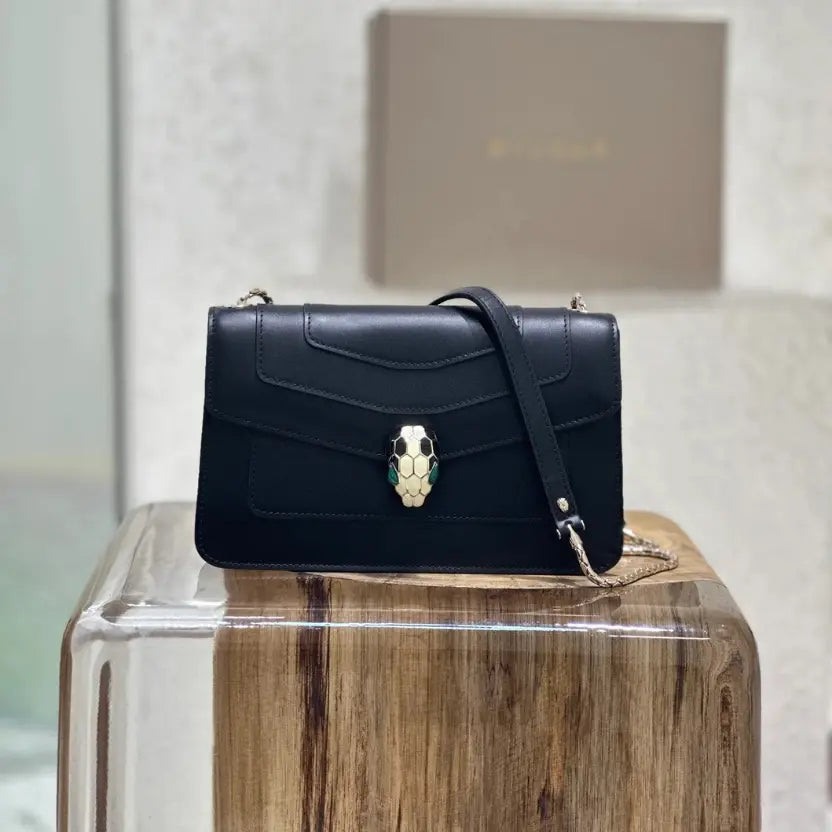 Boutique Level Quality || Bulgari Serpenti Forever Crossbody Bag in Black