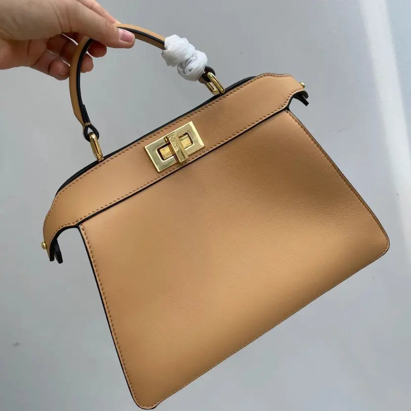 Boutique Quality || Fendi Classic Peekaboo Handbag in Brown