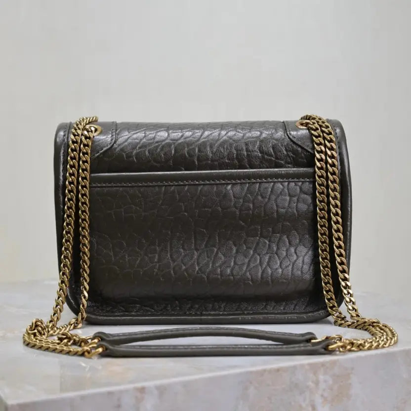 Boutique Quality || YSL Green Elephant Pattern Gold Clasp Bag