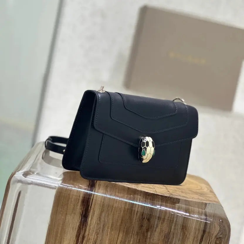 Boutique Level Quality || Bulgari Serpenti Forever Crossbody Bag in Black