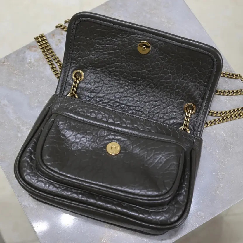 Boutique Quality || YSL Green Elephant Pattern Gold Clasp Bag