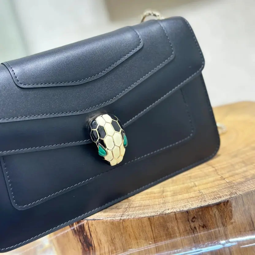 Boutique Level Quality || Bulgari Serpenti Forever Crossbody Bag in Black