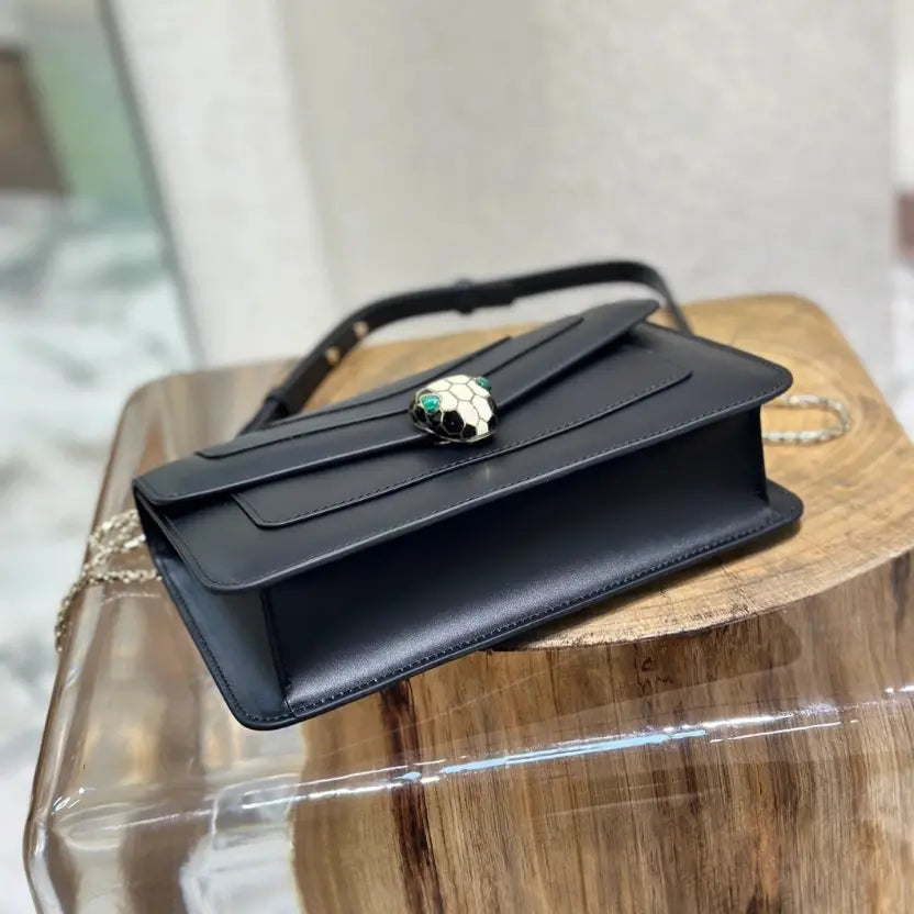 Boutique Level Quality || Bulgari Serpenti Forever Crossbody Bag in Black