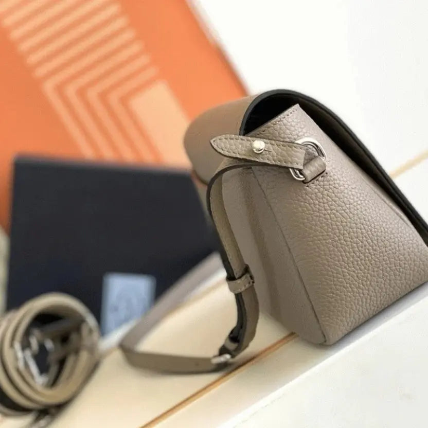 Boutique Quality || Prada Flap Shoulder Bag in Grey
