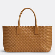 Boutique Quality || Bottega Veneta Cabat Medium Bag In Caramel Intrecciato Lambskin