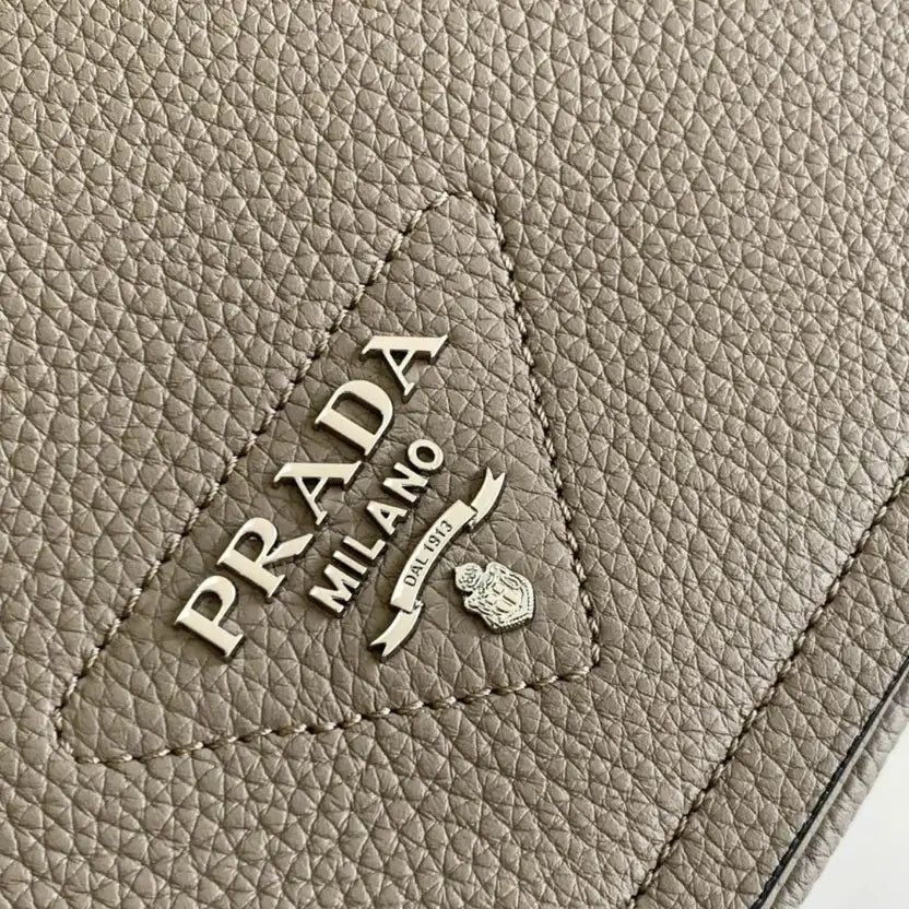 Boutique Quality || Prada Flap Shoulder Bag in Grey