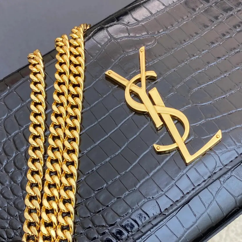 Boutique Quality || YSL Black Kate Chain Crossbody Bag