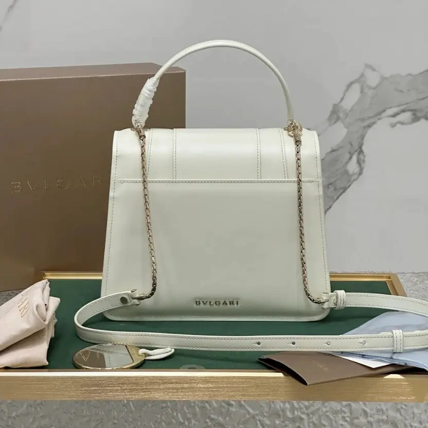 Boutique Level Quality || Bvlgari Serpenti Forever Handbag in White
