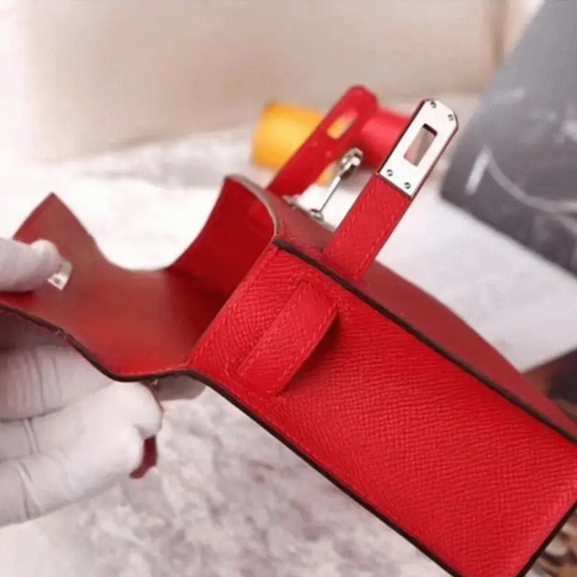 Boutique Quality || Red Epsom Knockoff Designer Hermes Kelly 20cm Purse