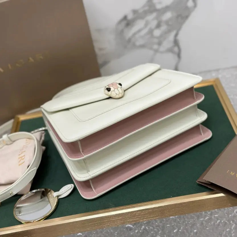 Boutique Level Quality || Bvlgari Serpenti Forever Handbag in White