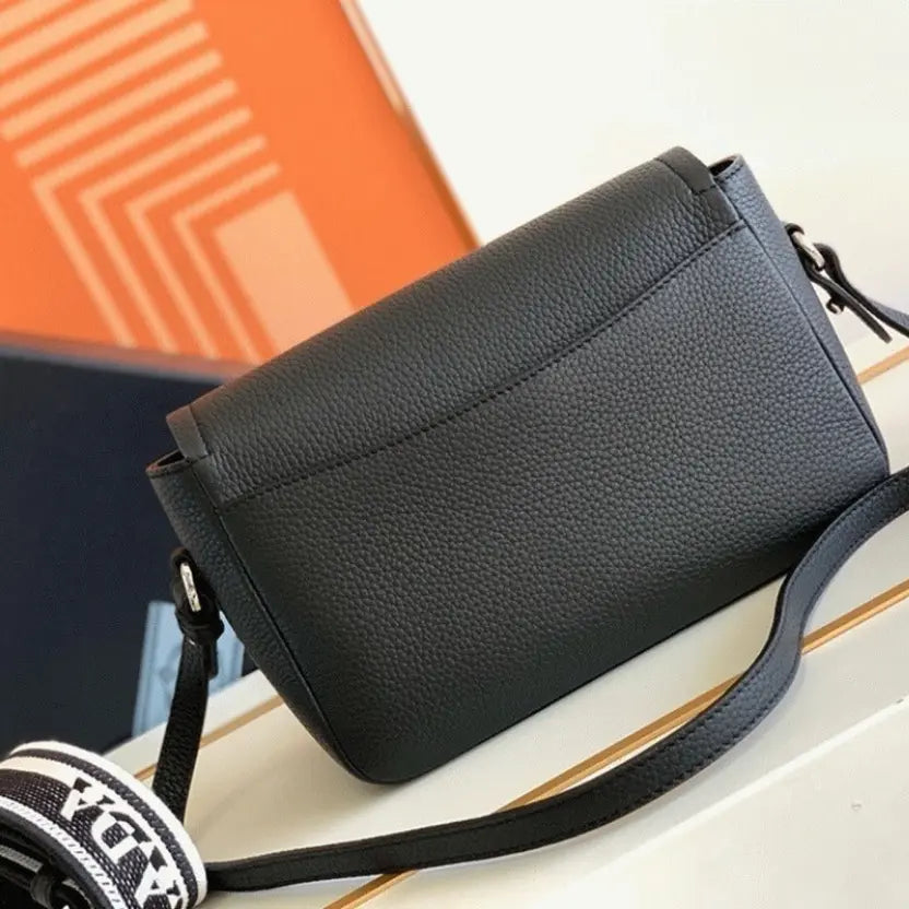 Boutique Quality || Prada Flap Shoulder Bag Knockoff in Black