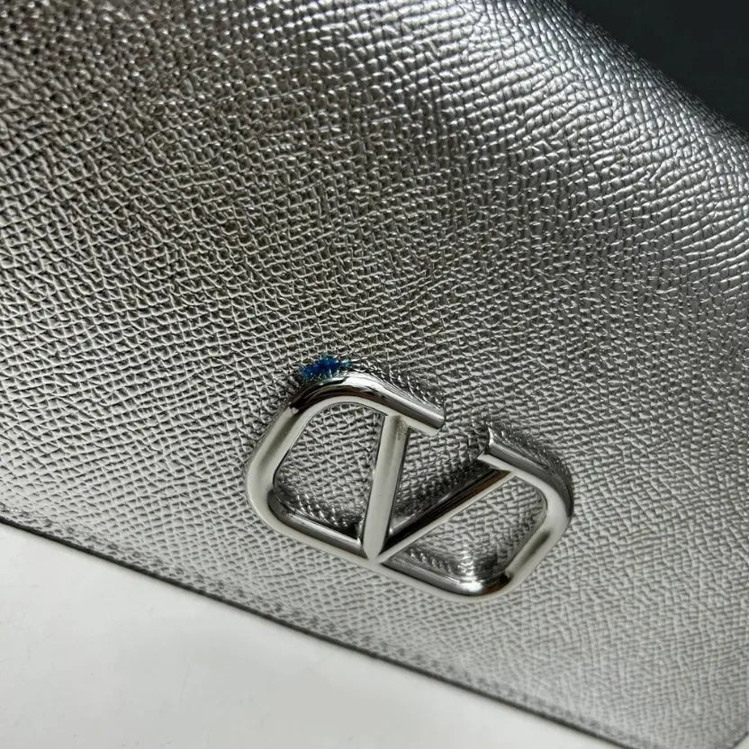 Boutique Level Quality || Valentino Garavani VLogo Signature Bag in Silver