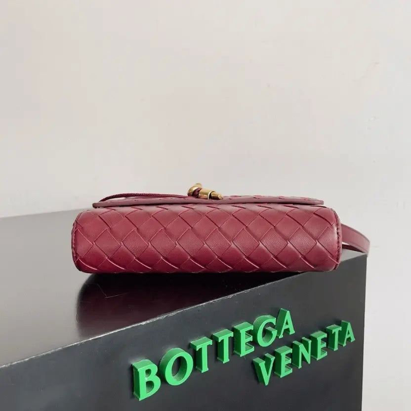 Boutique Quality || Bottega Veneta Mini Andiamo Cross-Body Bag Barolo