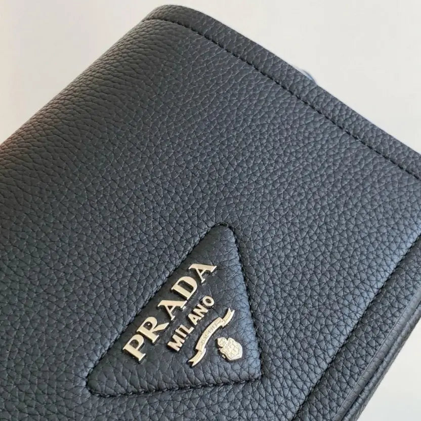 Boutique Quality || Prada Flap Shoulder Bag Knockoff in Black