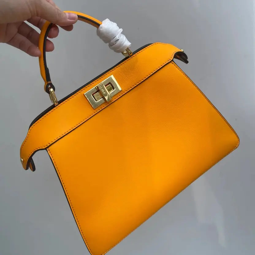 Boutique Quality || Fendi Classic Peekaboo Handbag in Yellow