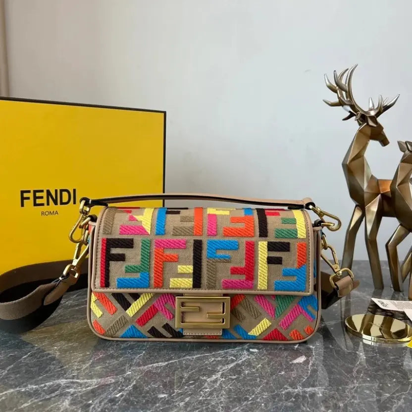Boutique Quality || Fendi Baguette Mini canvas bag