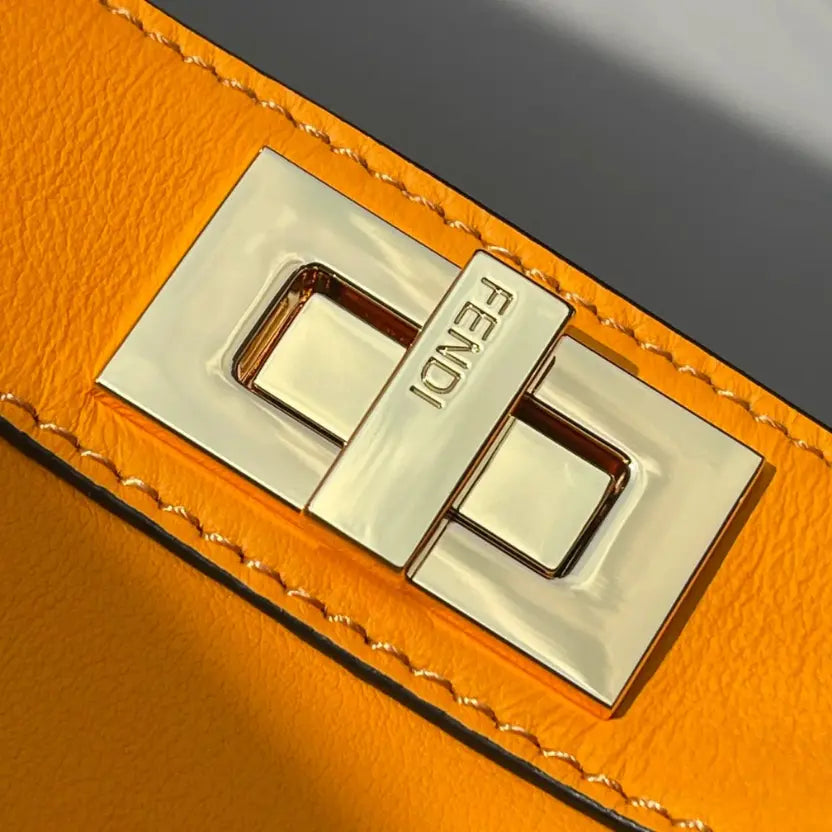 Boutique Quality || Fendi Classic Peekaboo Handbag in Yellow