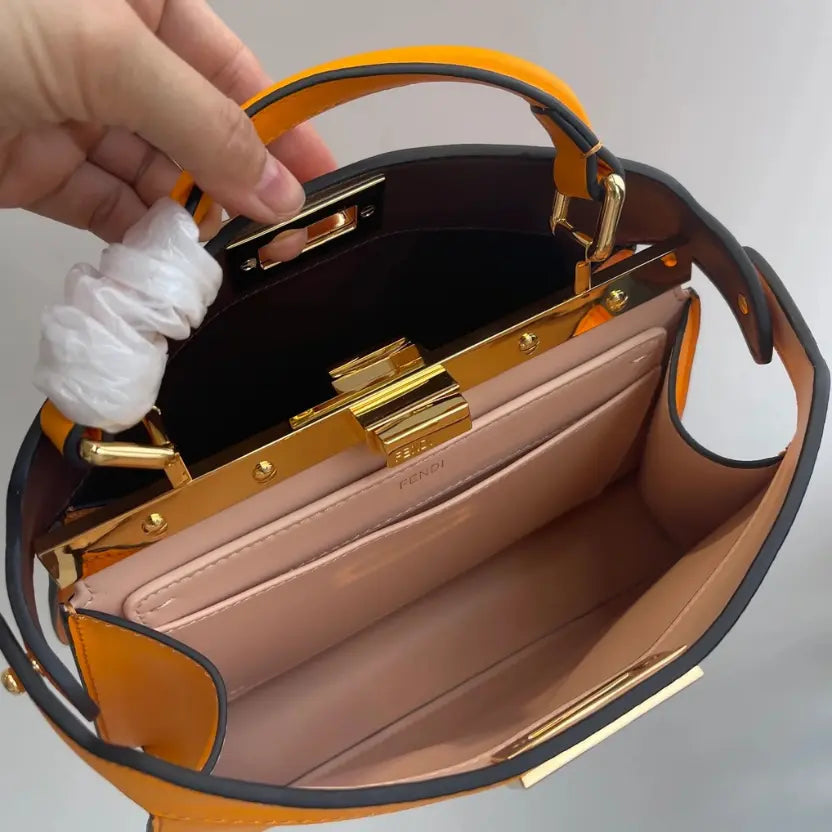 Boutique Quality || Fendi Classic Peekaboo Handbag in Yellow