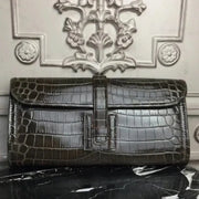 Boutique Quality || Chocolate Hermes Jige Elan 29 Rich Tone Clutch Bag
