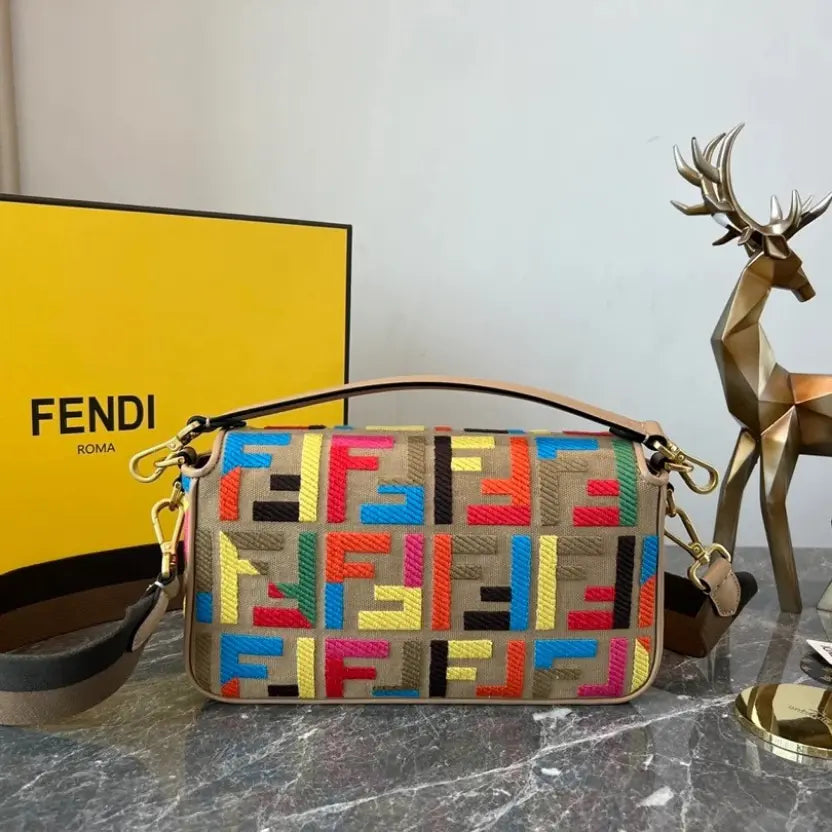 Boutique Quality || Fendi Baguette Mini canvas bag